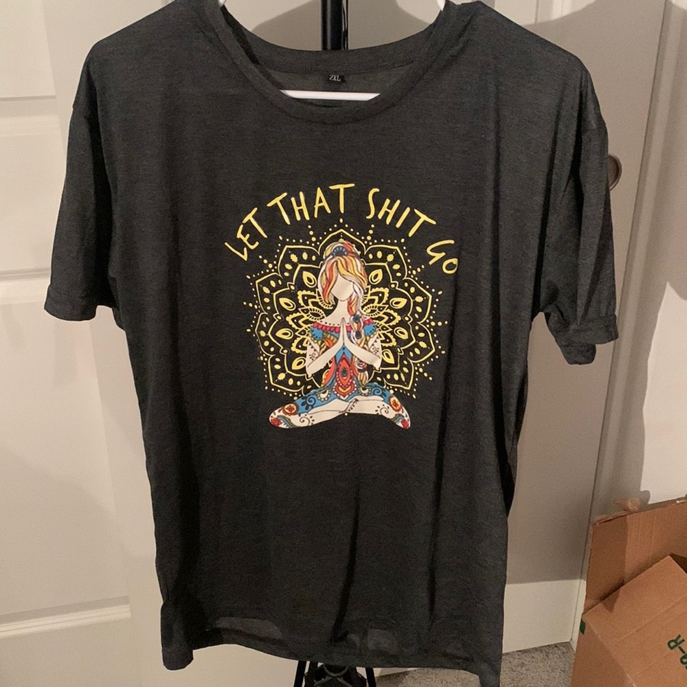 "Let That Shit Go" Mandala Meditation/Yoga T-Shirt